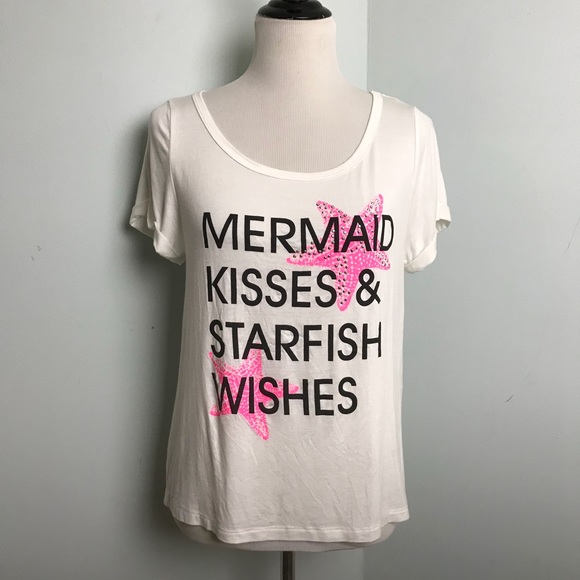 Nella Fantasia Tops - Bella Fantasia Mermaids & Starfish shirt Size M